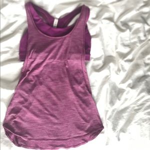 Lululemon 2-N-1 tank with built in bra